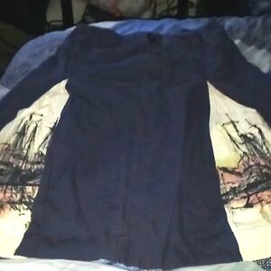 Navy Blue and white long skirt with sail boats